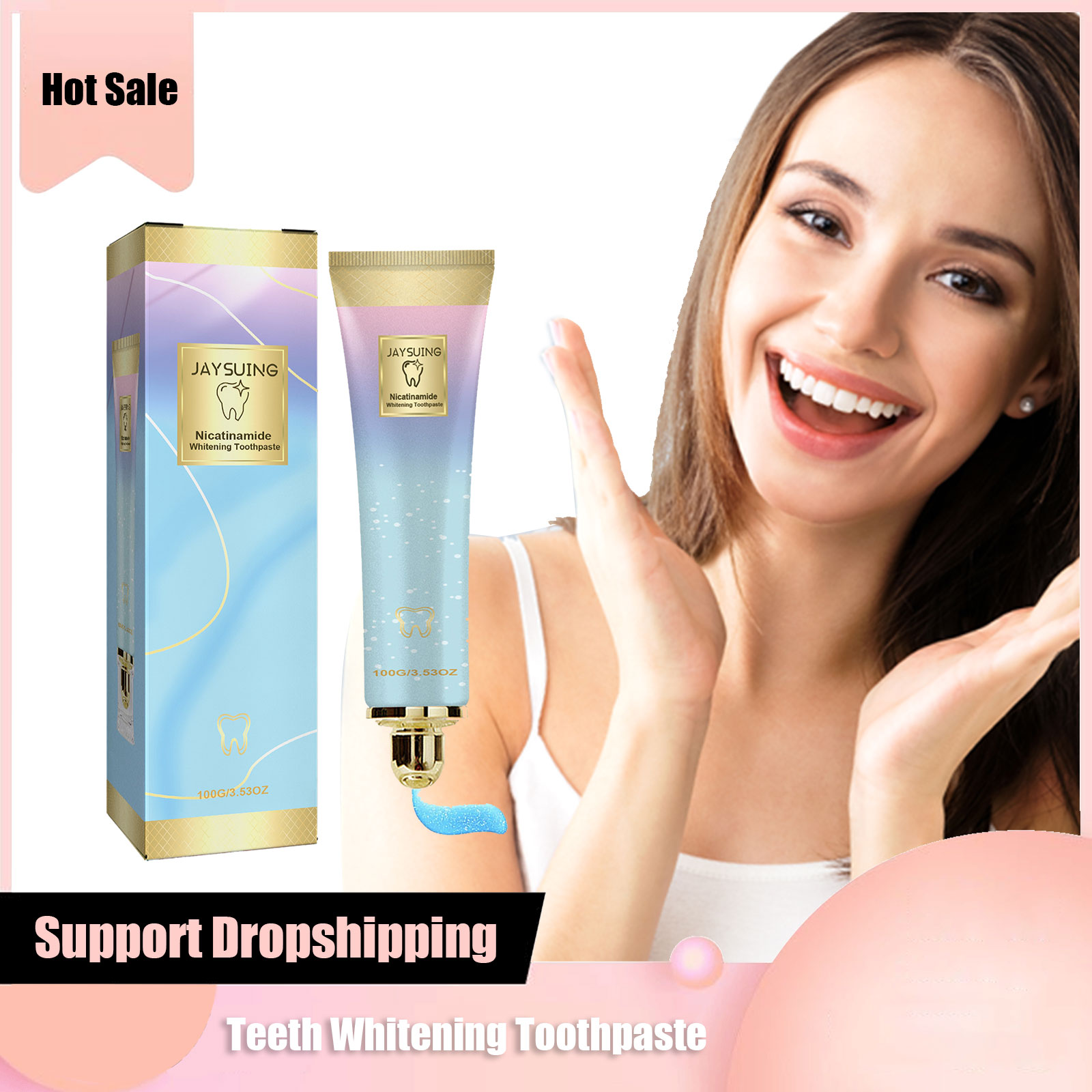 Teeth Whitening Yellow Teeth - Zahnweiß Zahnpasta reduziert das Vergilben intensive