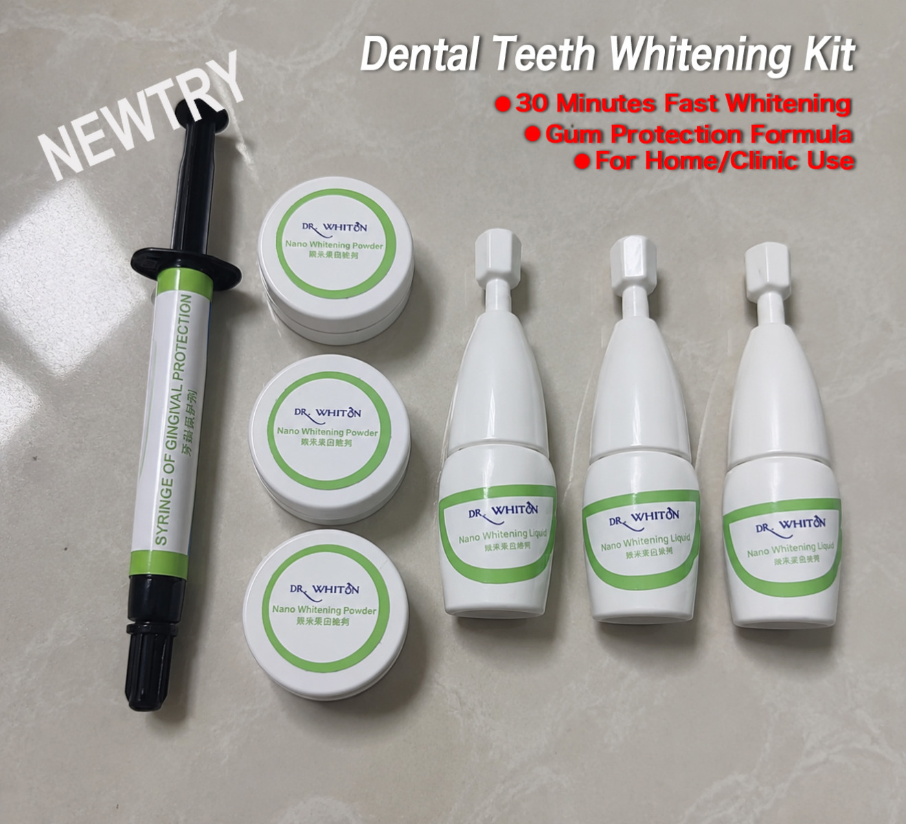 Teeth Whitening Video - 30-Minuten-Schnell-Aufhellungs-Set für Zähne, Zahnpflege, Schönheitsprodukt, Zahnfleischschutz