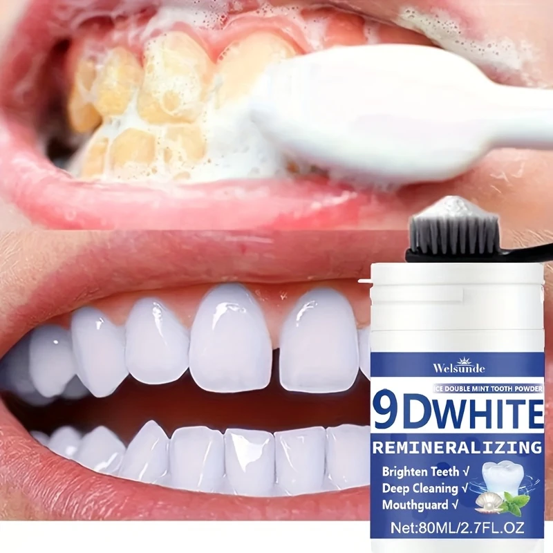Teeth Whitening Ulta - 9D Weißes Remineralisierendes Hydroxylapatit-Zahnpulver, Zahnaufhellungspulver, Tiefenreinigung,