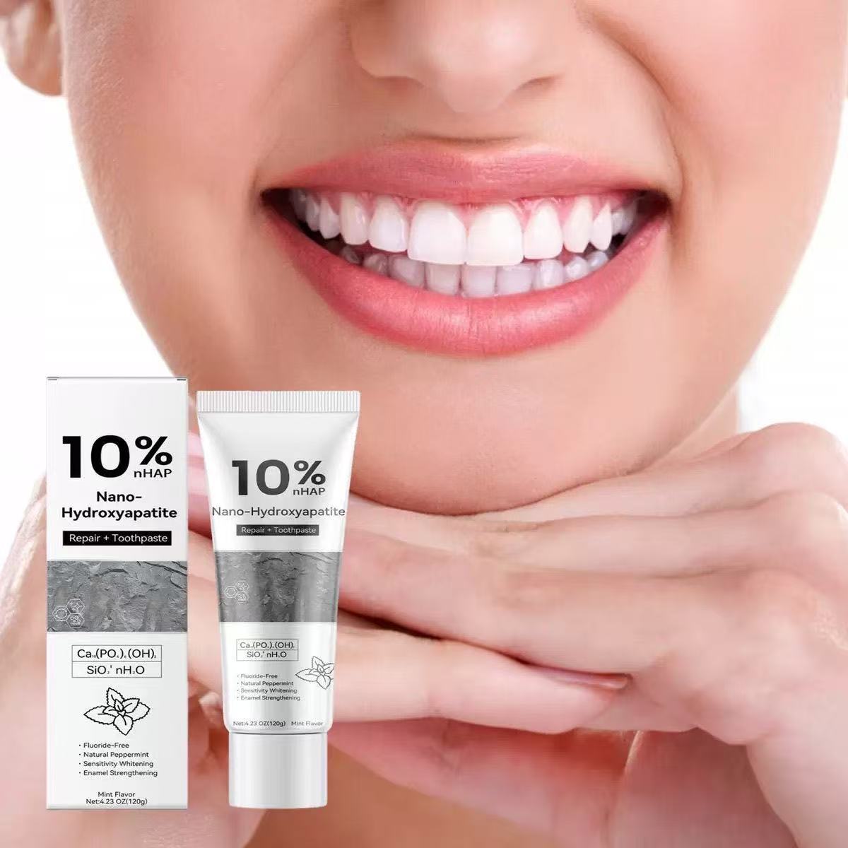 Teeth Whitening Yellow Teeth - 10% Nano-Hydroxyapatit Zahnpasta zum Aufhellen &
