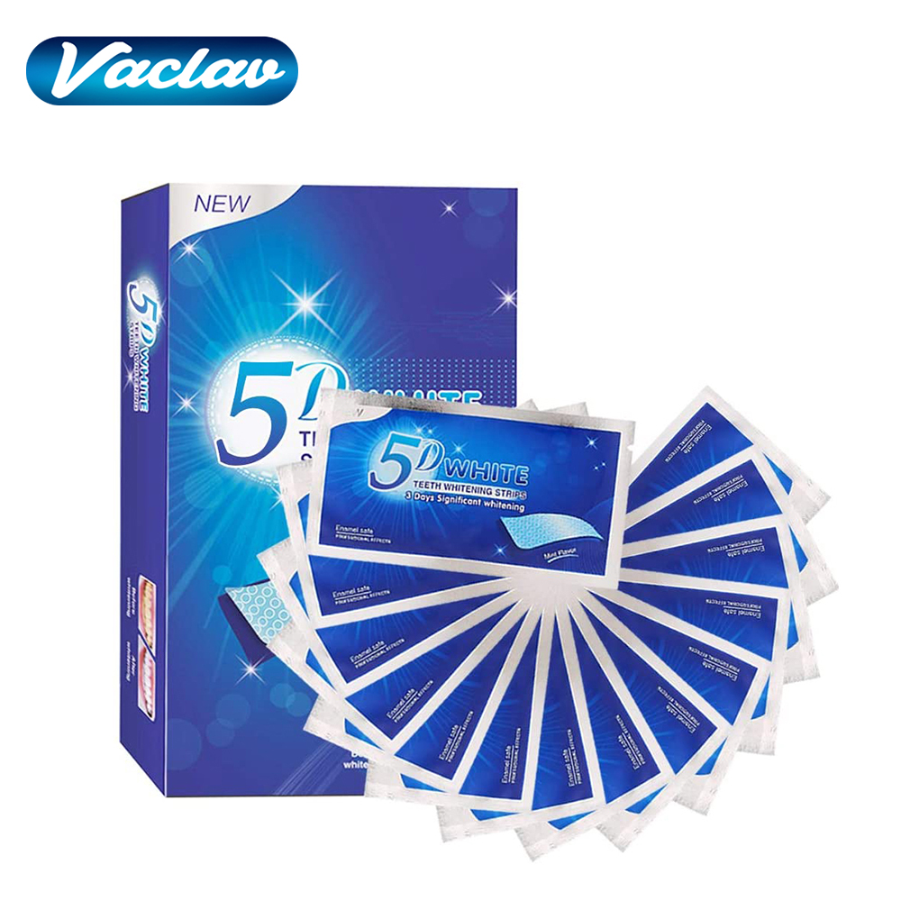 Teeth Whitening Foam - 5D Weiße Zahnweißstreifen, Aufhellungsgel, Weißere Streifen