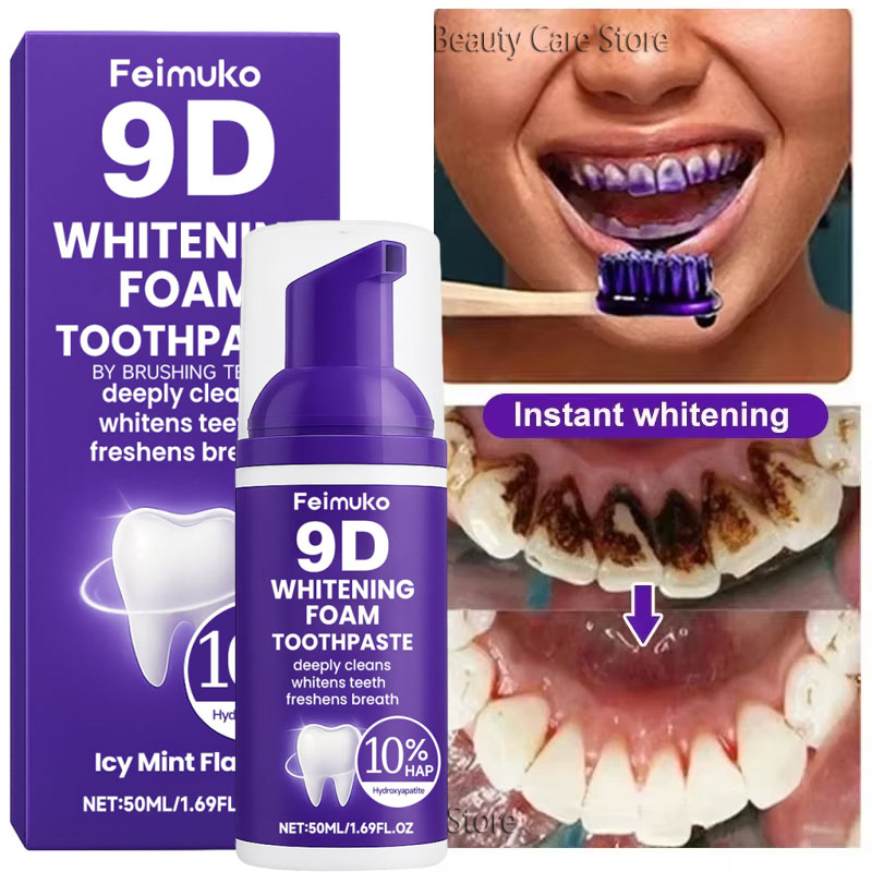 9D Lila Zahnaufhellungs-Zahnpa – Teeth Whitening Yellow Teeth Bewertung und Preis