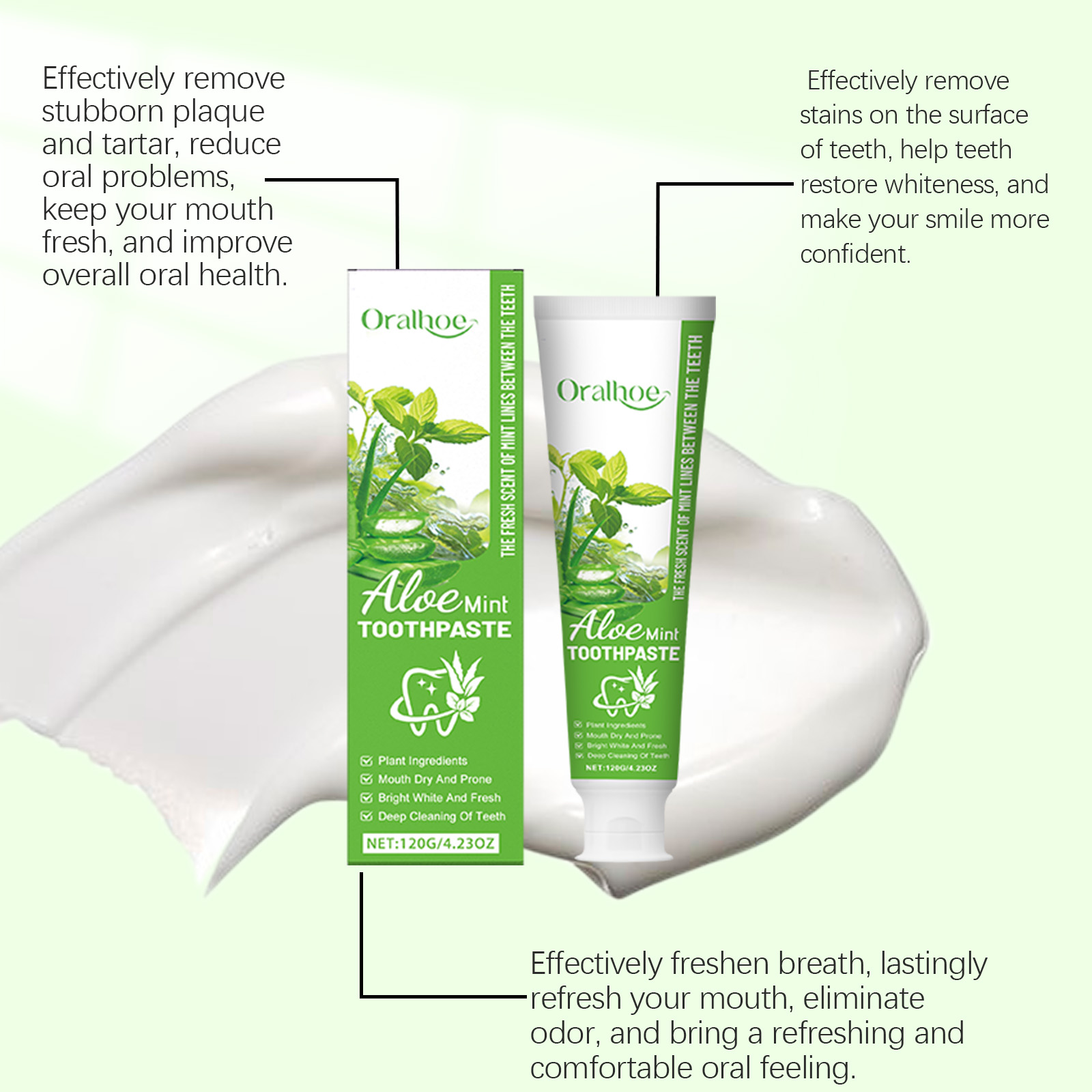 Aloe und Minze aufhellende Zah – Teeth Whitening Yellow Teeth Bewertung und Preis